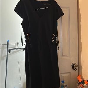 Ivanka Trump Blue V-Neck Sheath Mini Dress